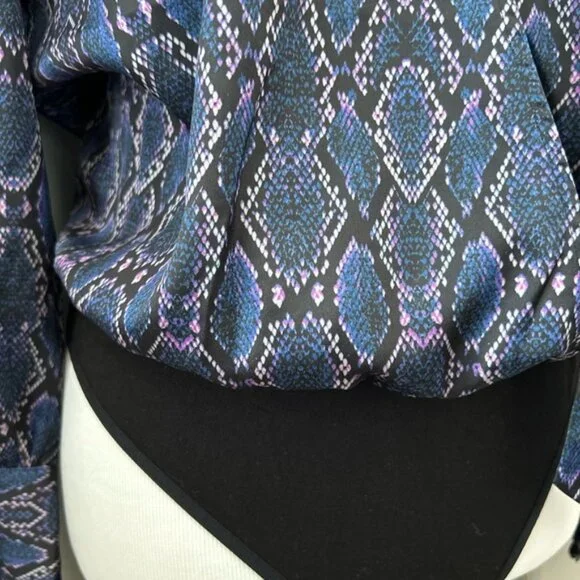 Guess Marciano Animalier Long Sleeve Bodysuit Blouse - Picture 4 of 8